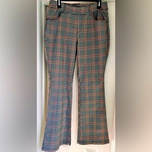 Cato Plaid Pull On Stretch Bootcut Pants Size 12  *2nd Pic Shows Actual Colors*